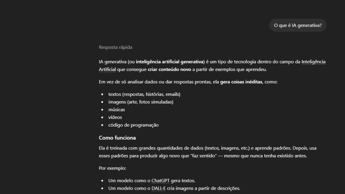 O que e IA generativa